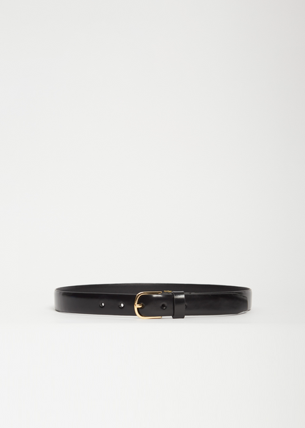 Slim Trouser Leather Belt - 90 / Black