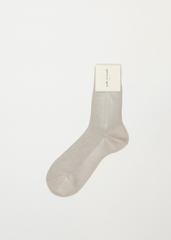 One Ribbed Socks — Perlino