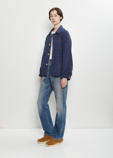 【美品】30's Blue Moleskin Jacket 美品】30's Blue Moleskin Jacket 30s French Vintage Blue