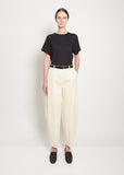 Barrel Leg Cotton Trousers