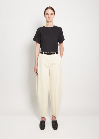 Barrel Leg Cotton Trousers