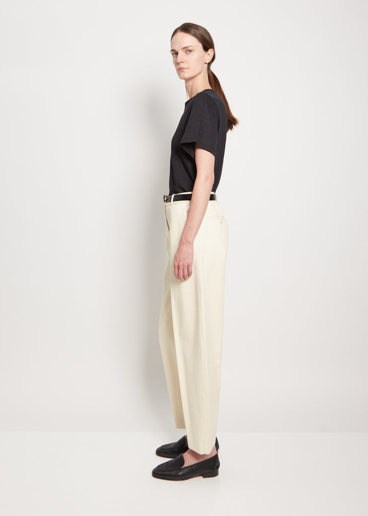Barrel Leg Cotton Trousers