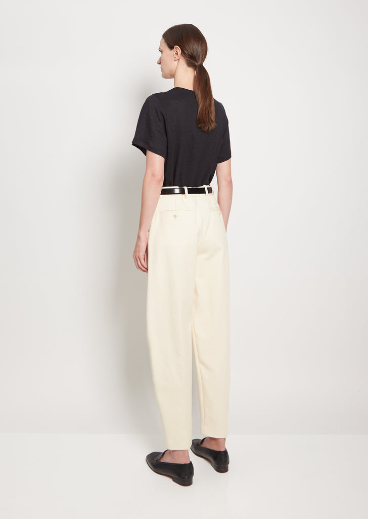 Barrel Leg Cotton Trousers