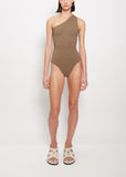 Twist-Strap One-Shoulder Swimsuit