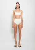 Undici High Waist Bikini — Ivory