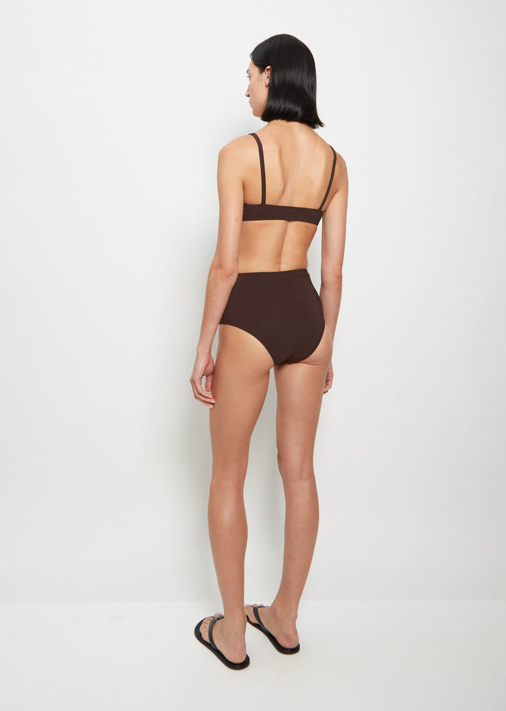 Undici High Waist Bikini — Brown