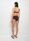 Undici High Waist Bikini — Brown
