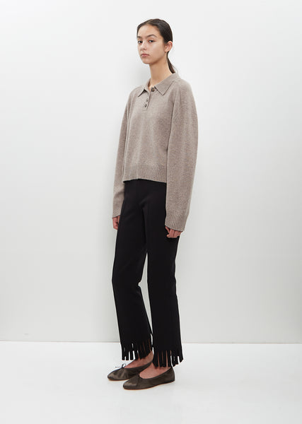 L&#39;Appartement DEUXIEME CLASSE - たん塩　Cashmere C/N Knit グレー PRE ORDER】Linen Boys Knit｜L'Appartement（アパルトモン