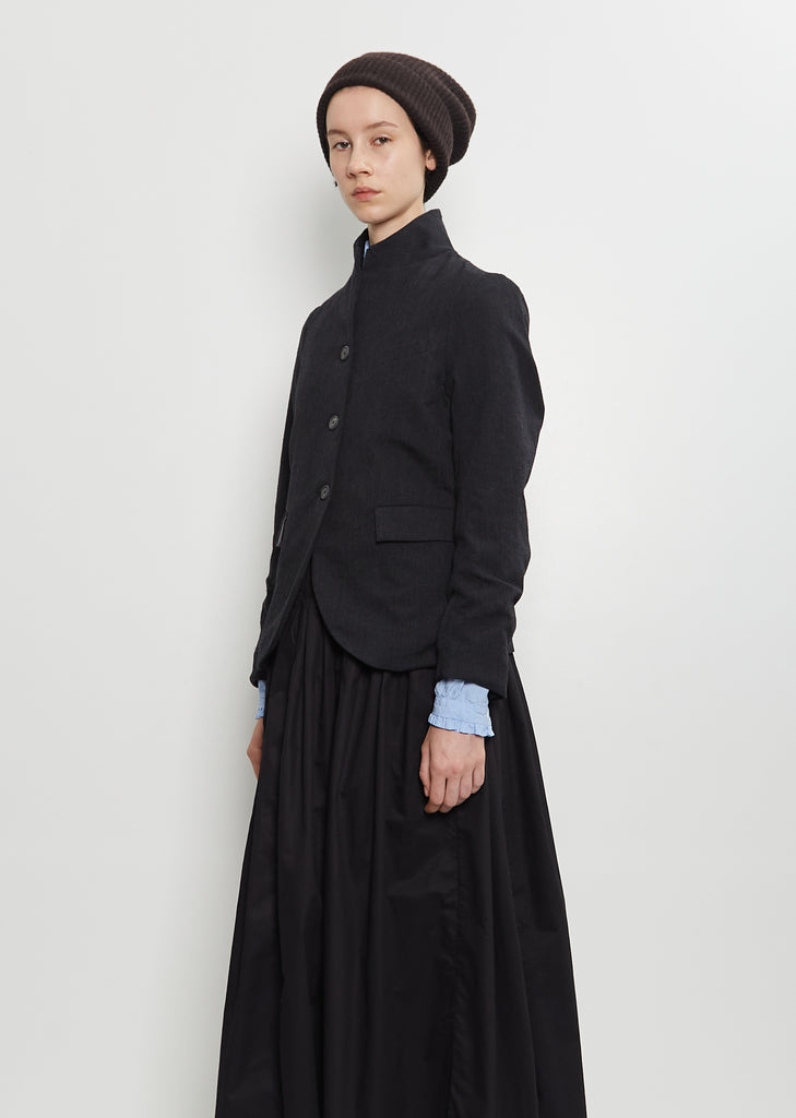 Ribbed Wool Cashmere Hat — Dark Brown