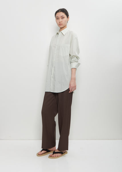 Washed Finx Cotton Typewriter Check Shirt – La Garçonne