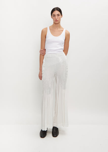 ISSEY MIYAKE 13AW フロントジップ千鳥格子レイヤードパンツ-3