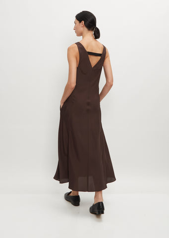 Deep V-Neck Pocket Dress