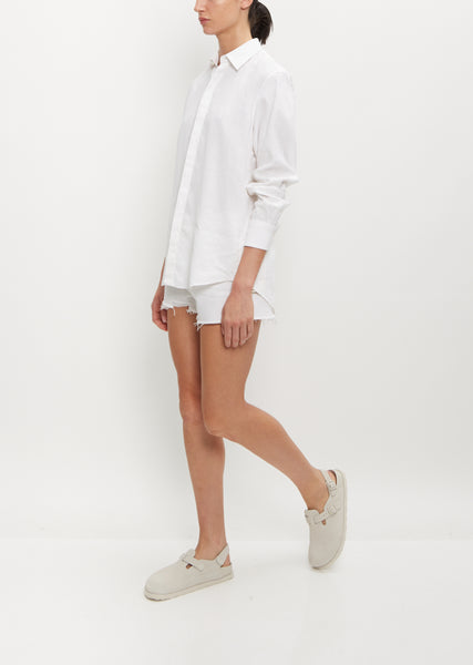 Tokio Suede Leather Clogs — Bone – La Garçonne