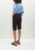 Parchia Wool Short Trousers — Navy