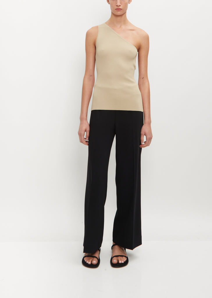 One-Shoulder Ribbed Top