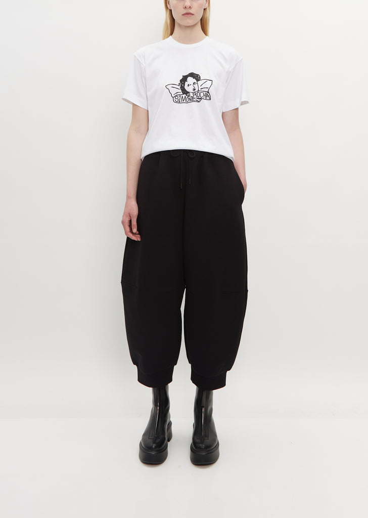 Wide Leg Joggers w/ Daisy Embl