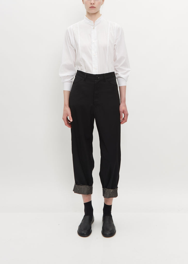 Cut Out Pants — Black