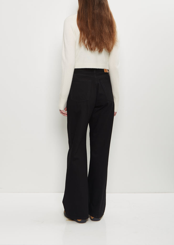 Zephir Cashmere Cropped Cardigan — Ivory