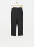 Pleated Crop Pants — Black