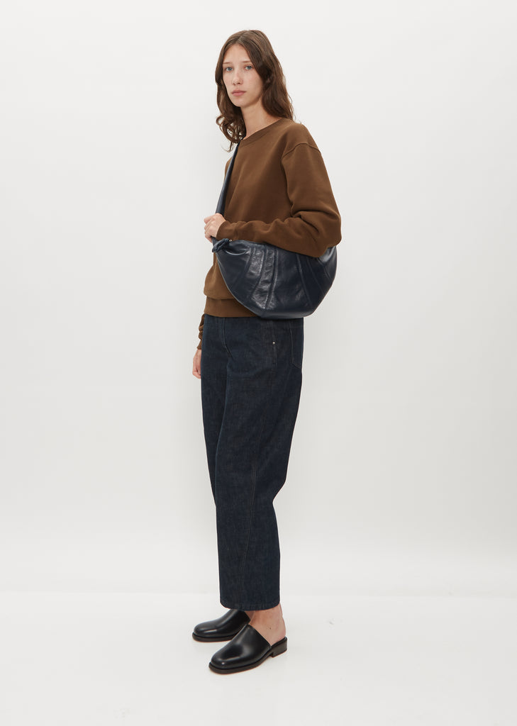 Medium Croissant Bag — Midnight Blue