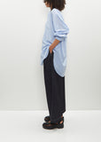 Hand Tie Striped Cotton Shirt