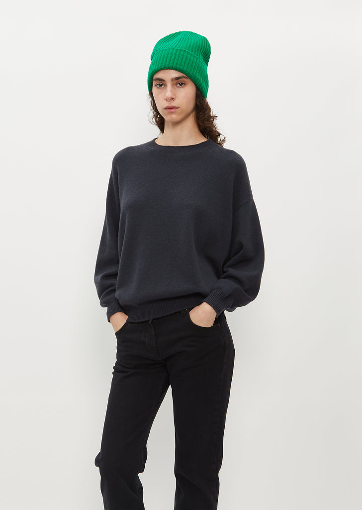 Lounge Ribbed Beanie — Emerald