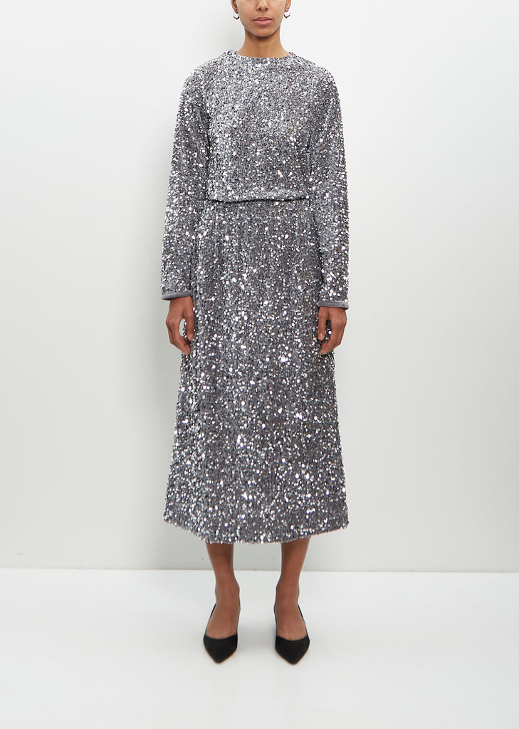 Shine Velvet Paisley Skirt