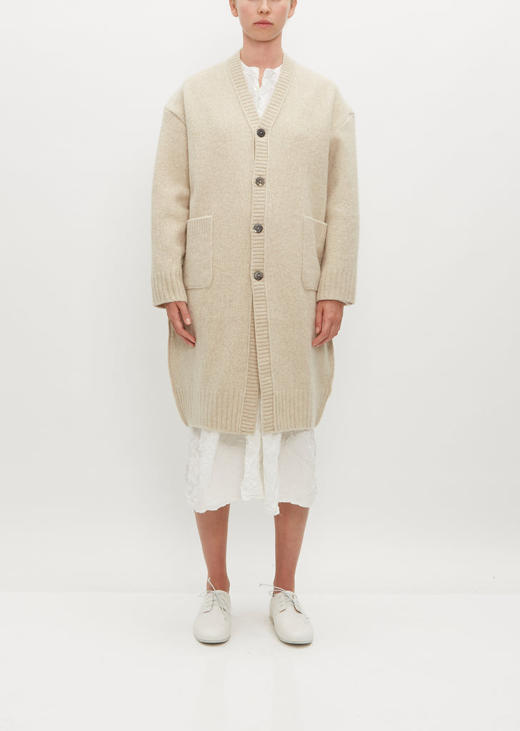 Cashmere Lamb V Neck Long Cardigan