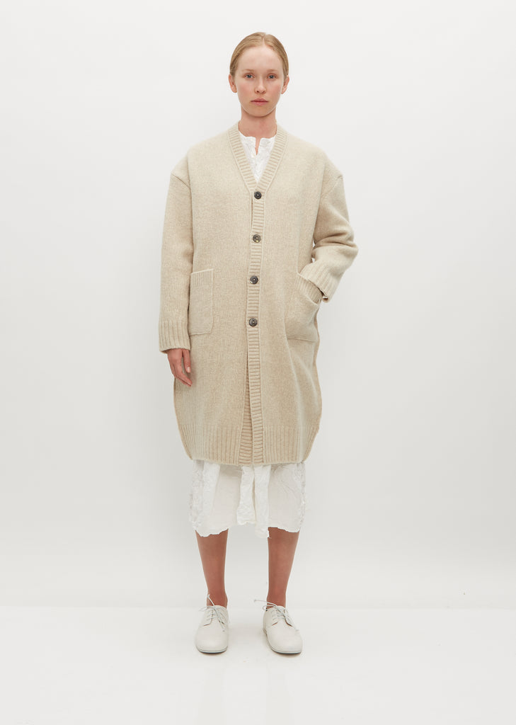 Cashmere Lamb V Neck Long Cardigan