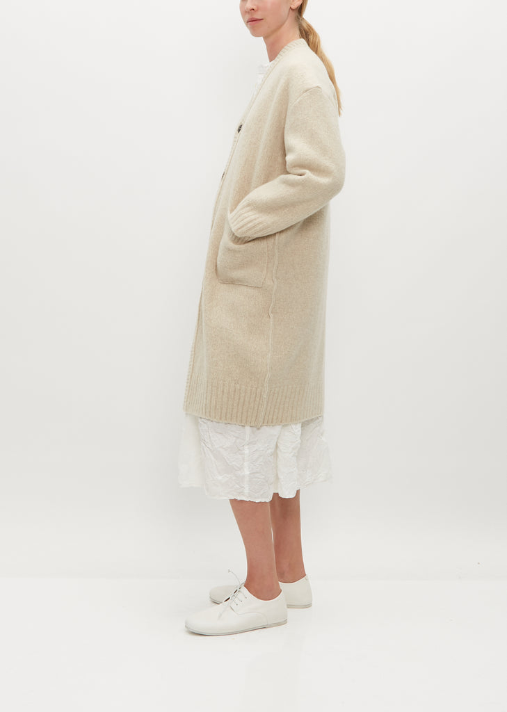 Cashmere Lamb V Neck Long Cardigan