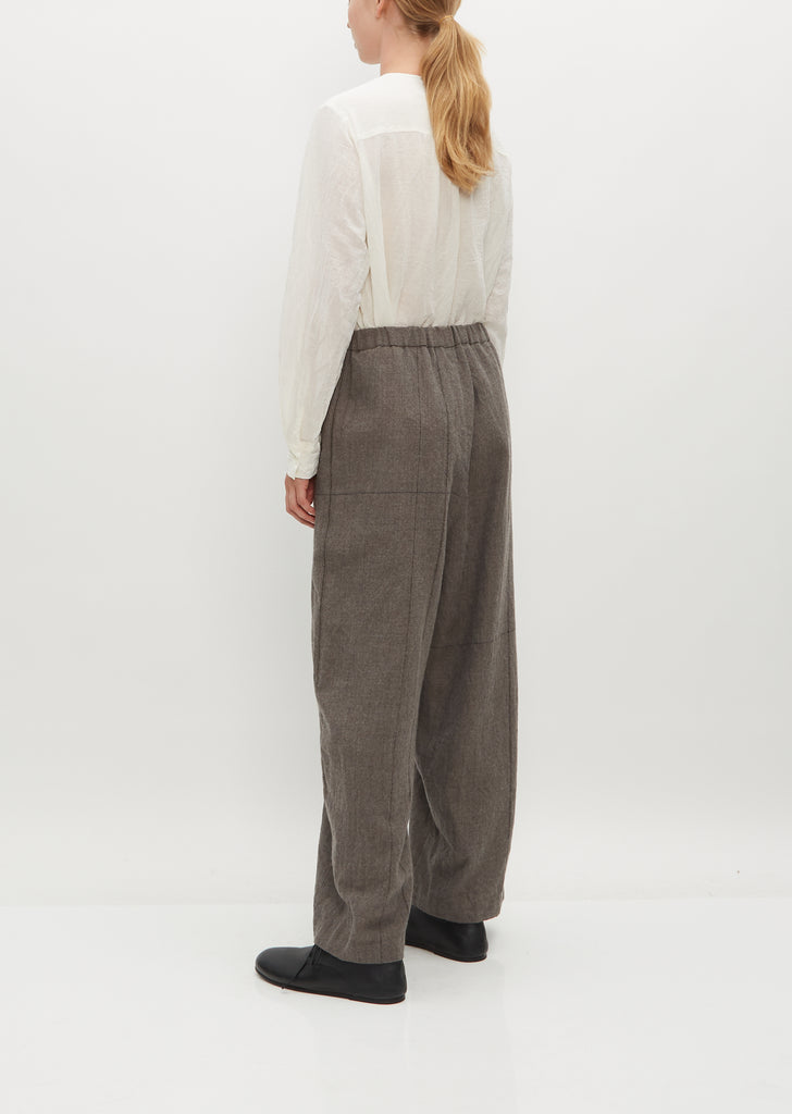 Wool Twill Wide Pants