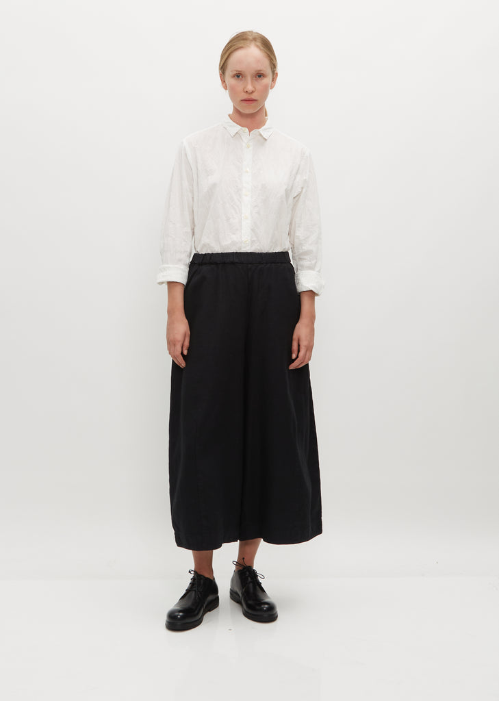 Linen Cotton Twill Wide Pants