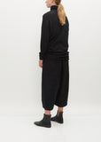Wool Gauze Turtle Neck Long Sleeve Pullover