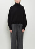 Luke Wool Cashmere Collar Sweater — Black