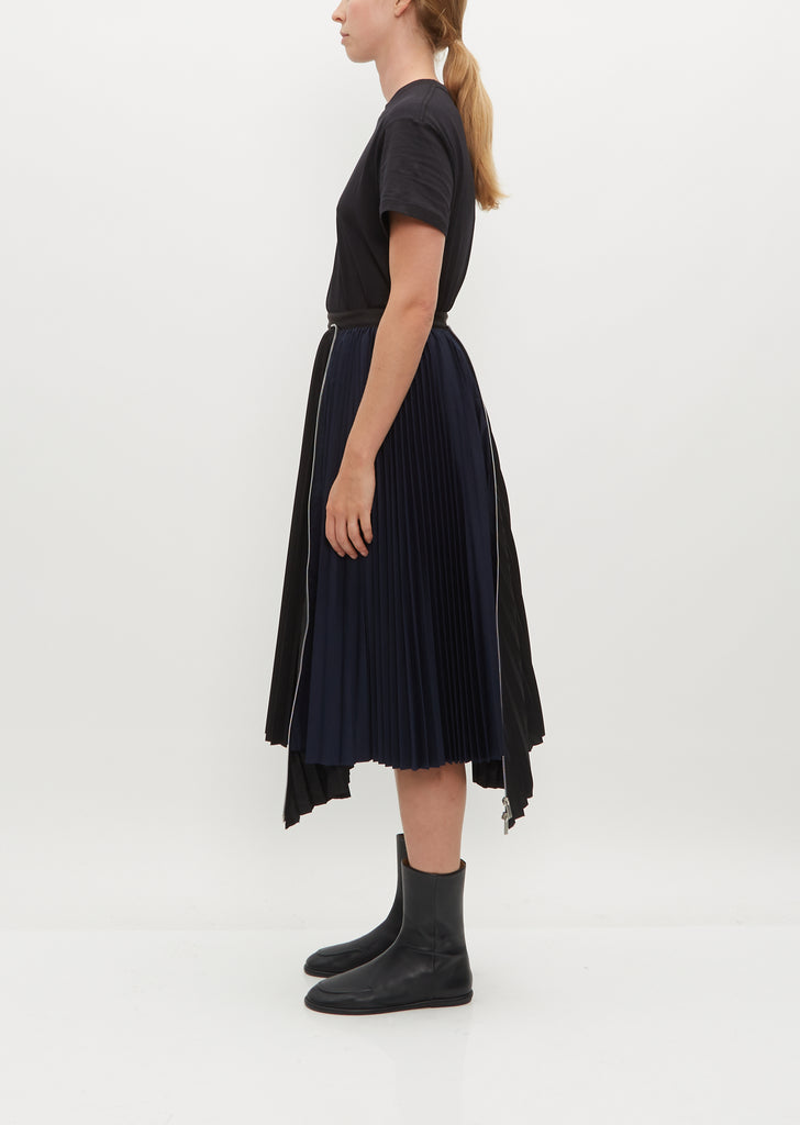 Cotton Poplin Zipper Skirt