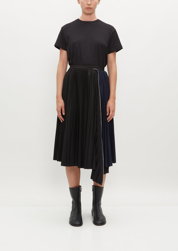 Cotton Poplin Zipper Skirt