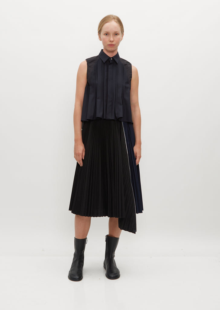 Suiting Mix Sleeveless Shirt