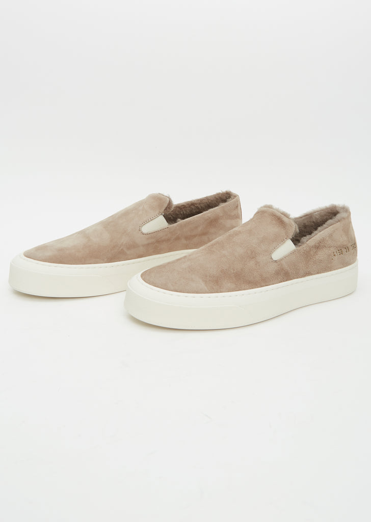 Slip on in Suede with Shearling