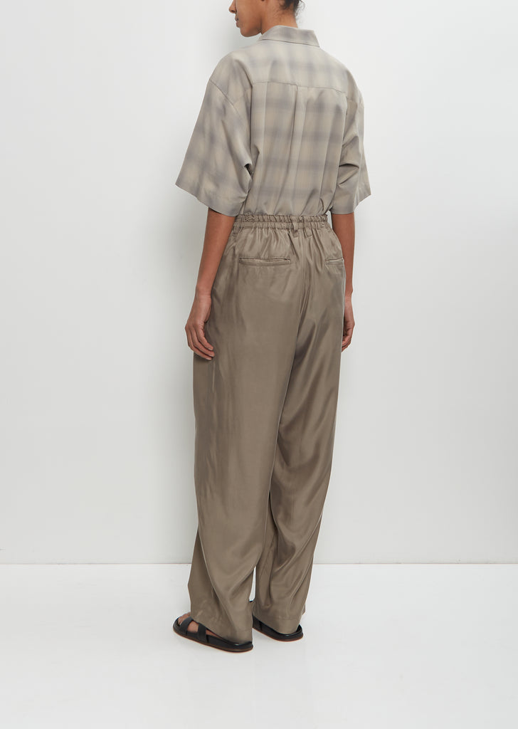 Cupro Twill Wide Easy Trousers
