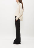 Wool Twill Boot Cut Pants