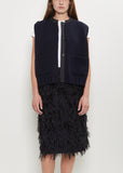 Tricot Wool Cashmere Vest — Navy