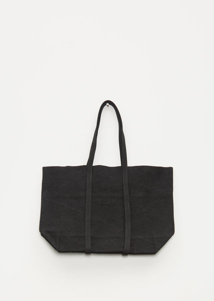 Washed Canvas 6-Pockets Tote — Black – La Garçonne