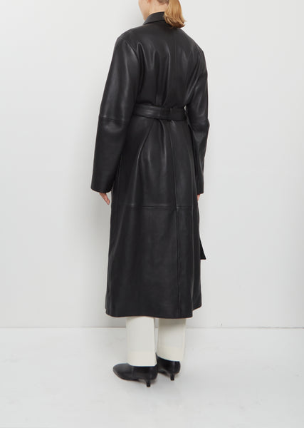 Belted Leather Coat – La Garçonne