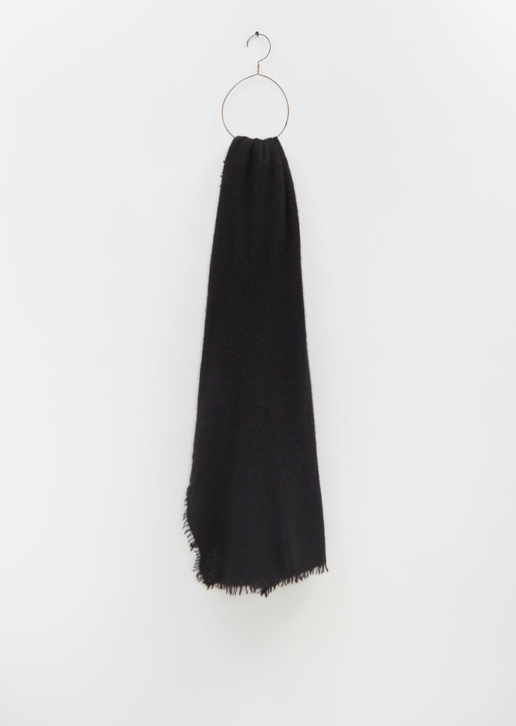 Fuzzy Feutre Cashmere Shawl — Black
