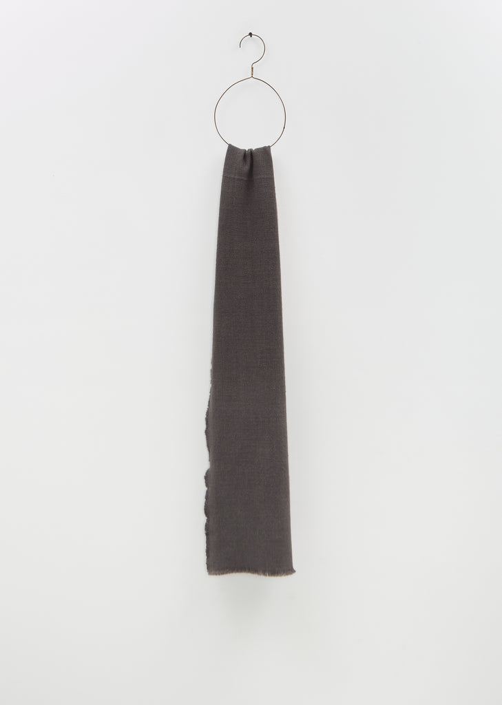 Four Sided Fringe Cashmere Scarf — Dark Charcoal