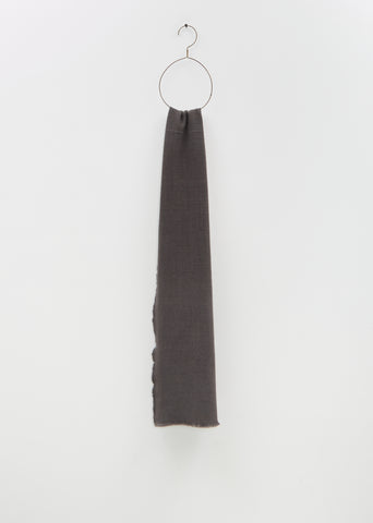 Four Sided Fringe Cashmere Scarf — Dark Charcoal