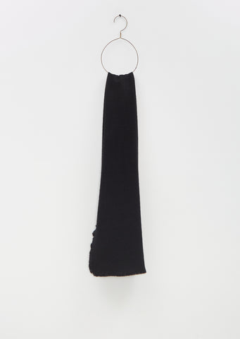 Four Sided Fringe Cashmere Scarf — Black