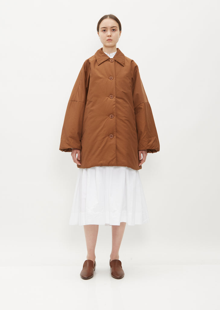 Triangle Technical Cotton Coat — Cinnamon