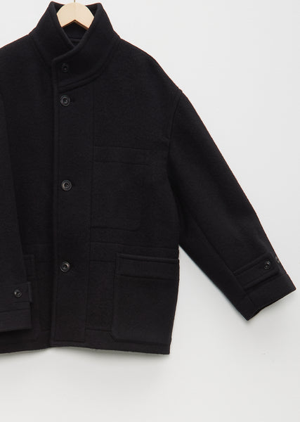 Men's Boxy Duffle Coat — Black – La Garçonne