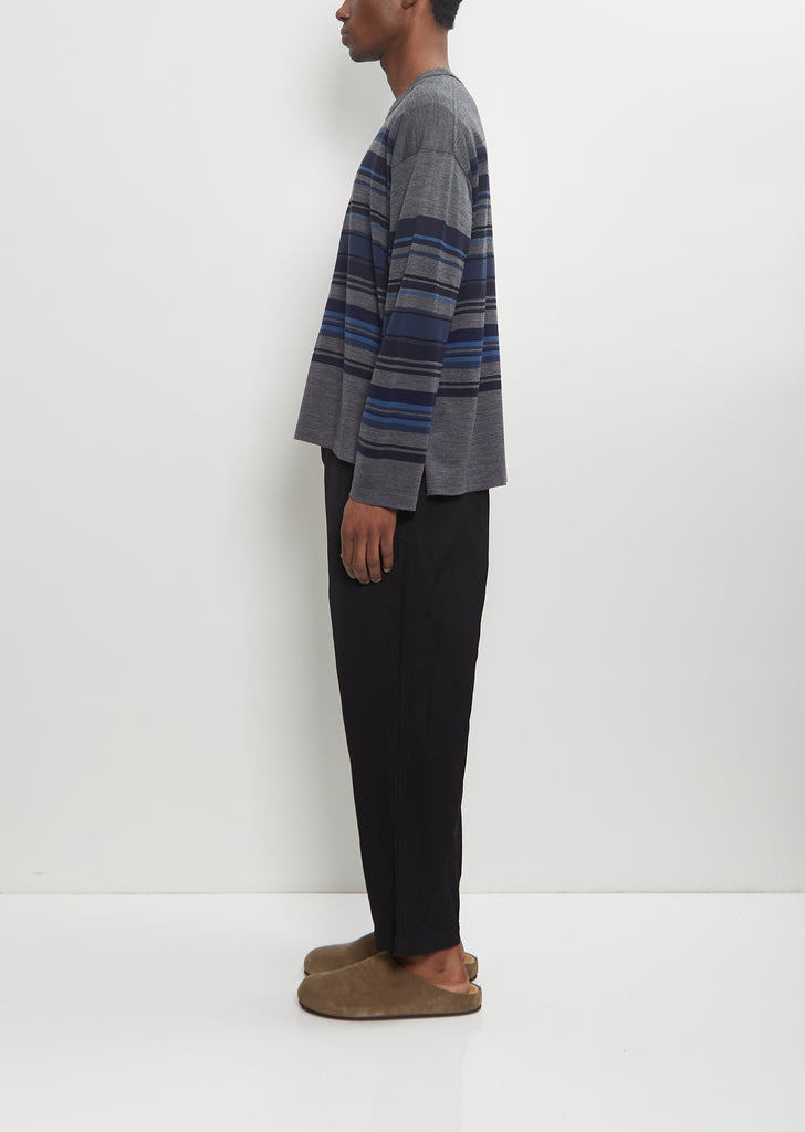 Worsted Wool Stripe Sweater